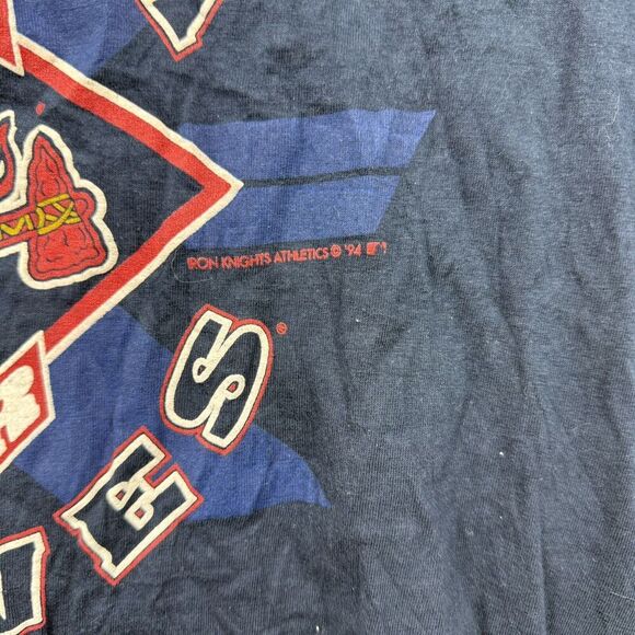 Iron Knights Athletics Atlanta Braves Vintage Short Sleeve Shirt Size Large - Picture 2 of 6